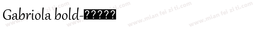 Gabriola bold字体转换